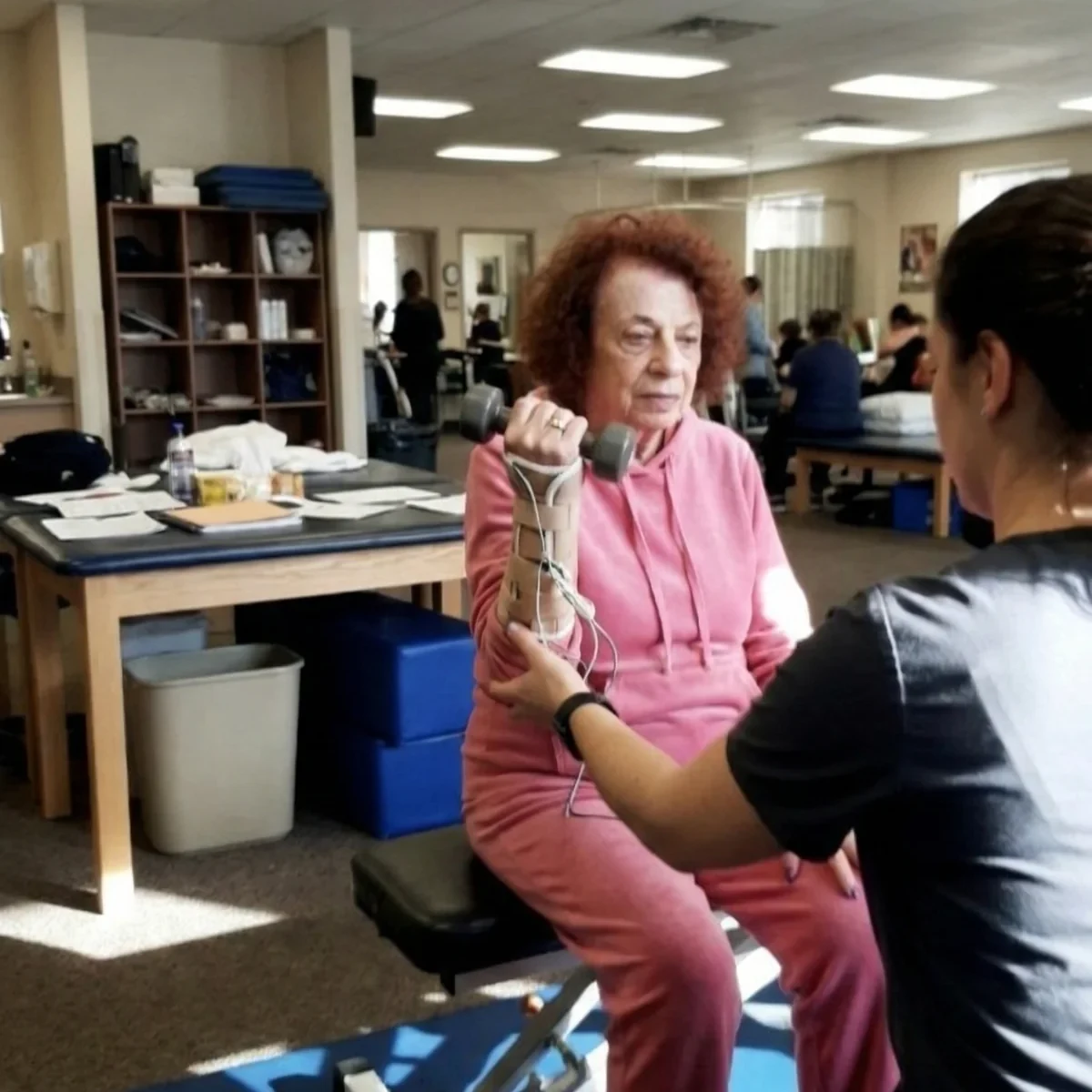 Dona Conceição na fisioterapia